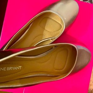 Lane Bryant Gold Flat Shoes